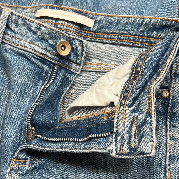 Zara Shredded Embroidered Blue Jeans 00 Distressed Boho High Waisted Cottagecore - Picture 5 of 11